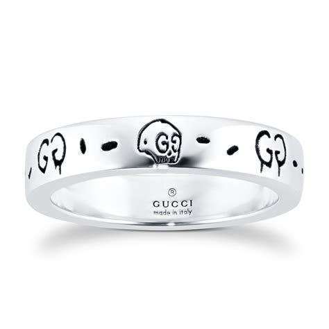 gucci ring 2021|Gucci Ghost 4mm Sterling Silver Ring .